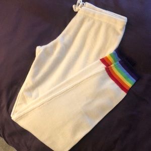 Madeleine Thompson Cashmere rainbow joggers